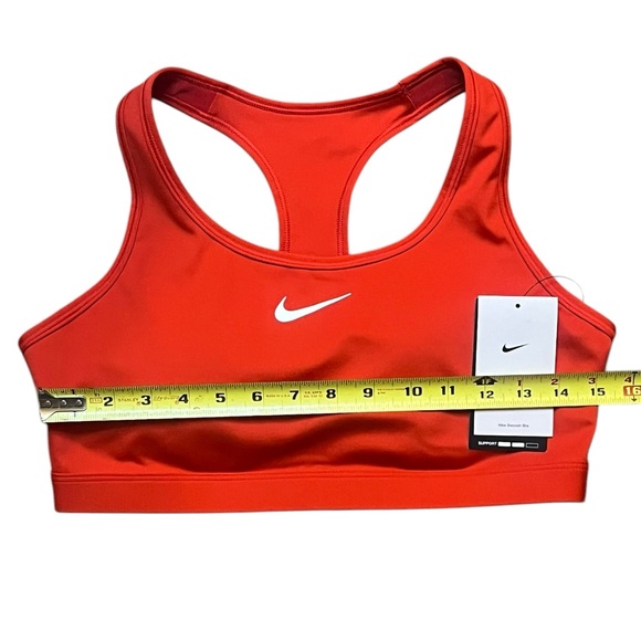 Nike Swoosh Medium Support Padded Racerback Women’s Red Sports Bra Large - Picture 4 of 9